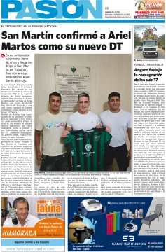 Tapa Pasión 3 de Diciembre de 2025