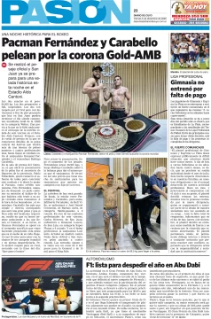 Tapa Pasión 05 de Diciembre de 2025