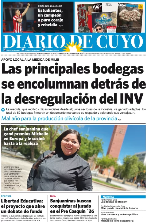 Tapa Edición 14 de Diciembre del 2025