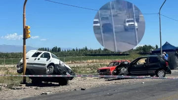 [VIDEO] El instante previo al choque fatal en Ruta 40 y Calle 9 que terminó con la vida de un verdulero