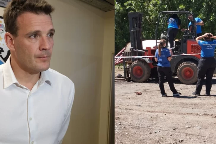 Tragedia con un autoelevador en Pocito: el fallecido no estaba solo e investigan una posible falla humana