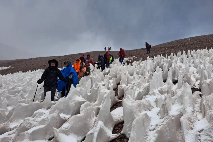 Los estudiantes sanjuaninos que, tras las adversidades del clima, lograron ascender 4.765 metros en el Cerro Gabriela Mistral