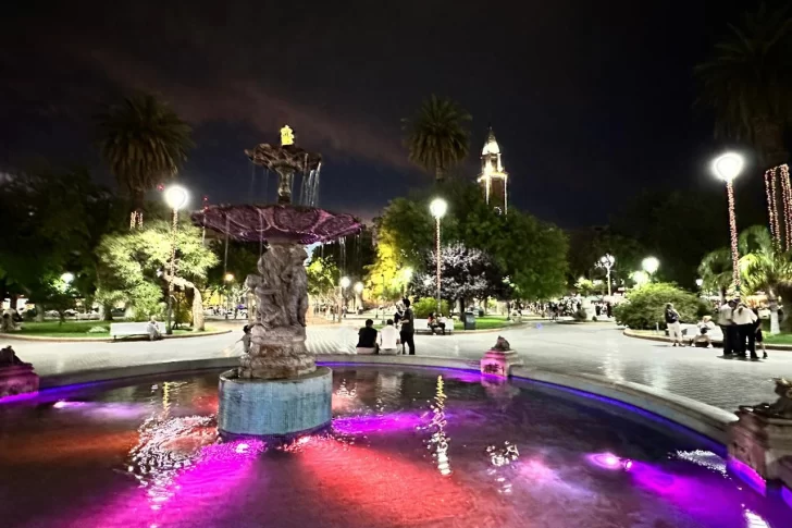 La Plaza 25 ya palpita la Navidad: luces, guirnaldas y árboles navideños