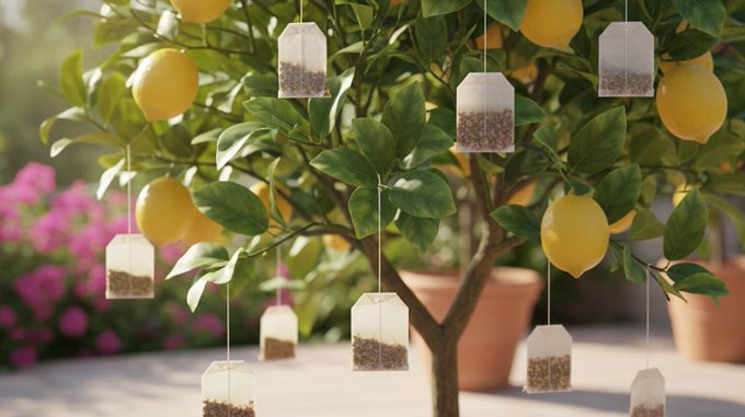 Para qué sirve colgar saquitos de té en las ramas del limonero