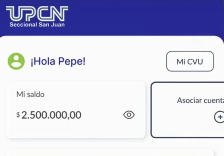 El curioso mensaje de la oposición a Villa en UPCN en una supuesta billetera virtual: “Hola Pepe” El curioso mensaje de la oposición a Villa en UPCN en una supuesta billetera virtual: “Hola Pepe”