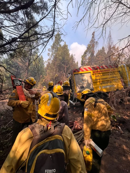 Bomberos sanjuaninos combaten el fuego en Chubut: los detalles de la primera jornada de trabajo, con el peligro inminente Bomberos sanjuaninos combaten el fuego en Chubut: los detalles de la primera jornada de trabajo, con el peligro inminente