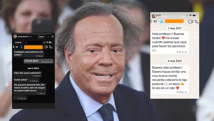 Julio Iglesias difunde mensajes de WhatsApp para desmentir las acusaciones de agresión sexual Julio Iglesias difunde mensajes de WhatsApp para desmentir las acusaciones de agresión sexual