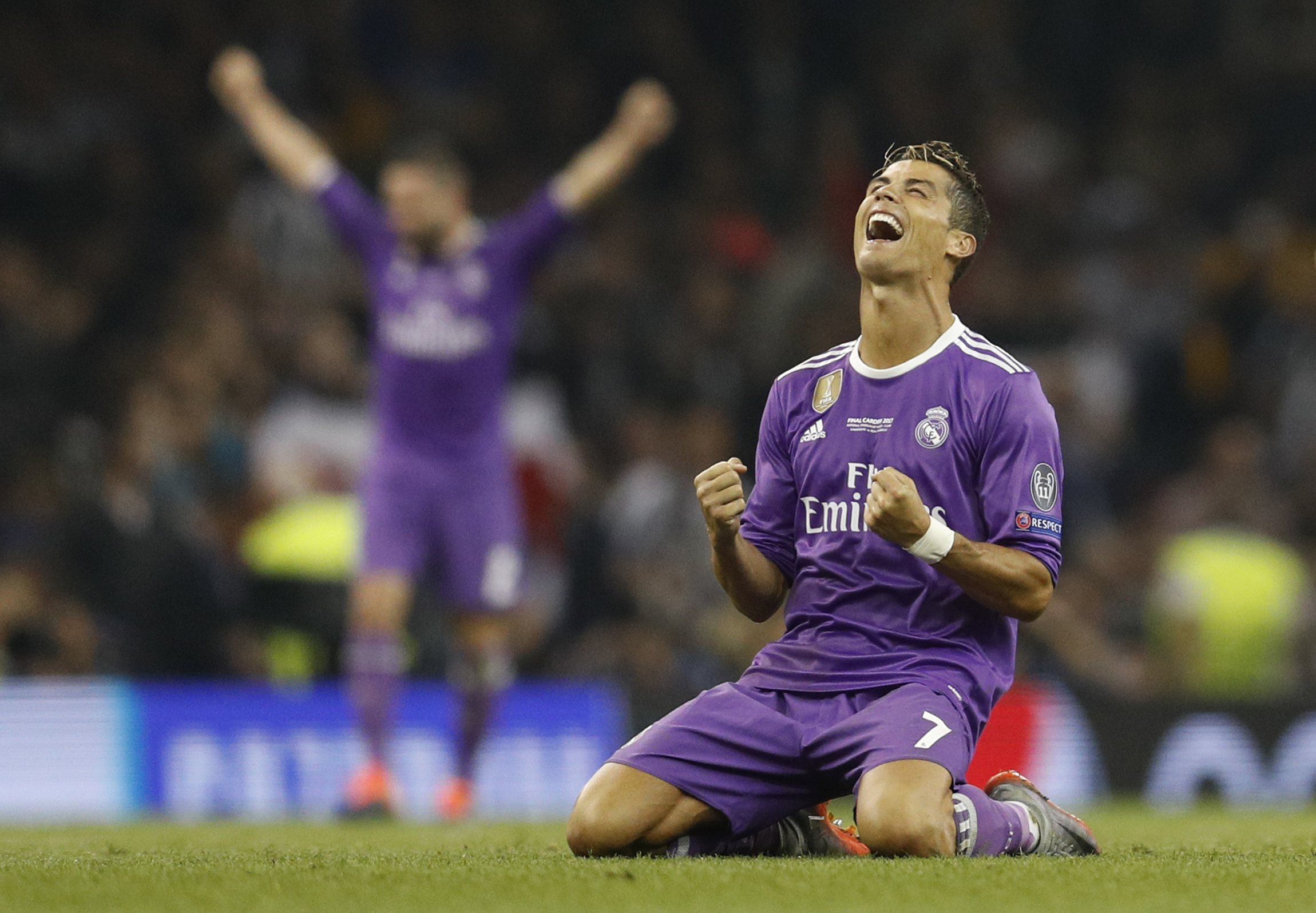 Real Madrid's Cristiano Ronaldo celebrates after winning the UEFA Champions League Final - 17-CCT51731