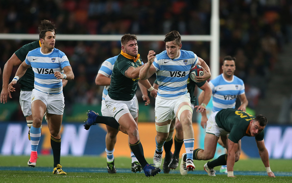 DYN11, PUERTO ELIZABETH, 19/08/2017, LOS SELECCIONADOS DE RUGBY DE SUD�FRICA (SPRINGBOKS) Y ARGENTINA (LOS PUMAS) SE ENFRENTAN EN EL PARTIDO CORRESPONDIENTE A LA 1� FECHA DEL RUGBY CHAMPIONSHIP 2017 EN EL NELSON MANDELA BAY STADIUM DE PUERTO ELIZABETH.FOTO:DYN/VILLAR PRESS