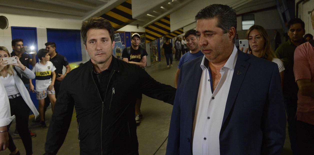 Boca Guillermo Barros Schelotto y Daniel Angelici.fotos Emmanuel Fernández